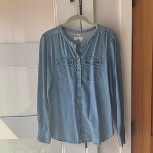 LOFT Softened Denim button-up small